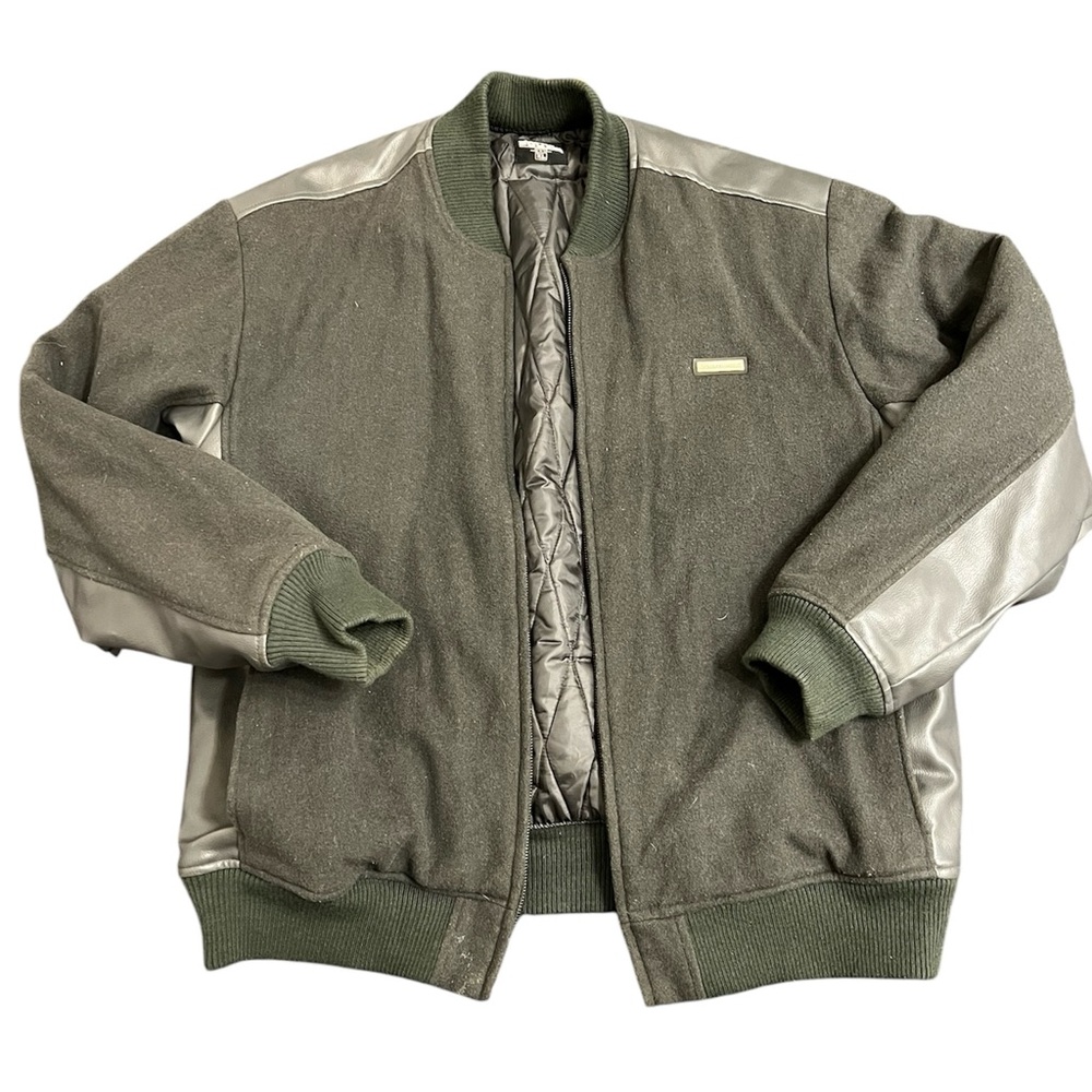 Southpole Wool Bomber Jacket - Grey - XL